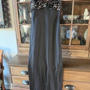 Zara Black Sequin Bust Maxi Dress